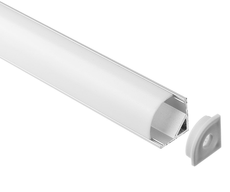 Aluminium Profile Corner 1mt C/W Cover
